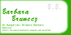 barbara brumecz business card